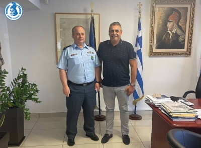Εθιμοτυπική συνάντηση του νέου Αστυνομικού Διευθυντή κ. Παππά Κωνσταντίνου, με τον Δήμαρχο κ. Κωνσταντίνο Τζιούμη